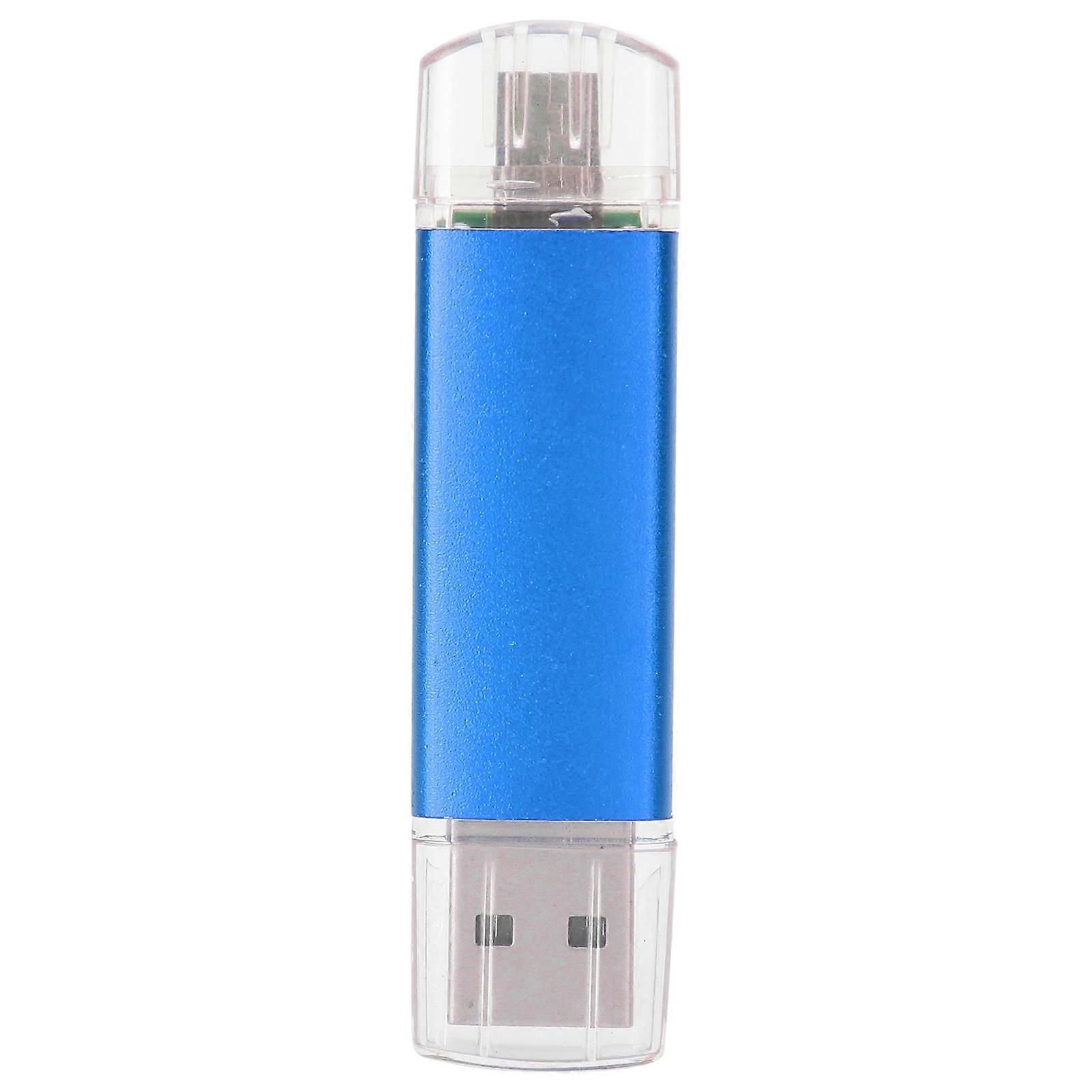 2 in 1 USB Flash Drive OTG USB2.0 U Disk High Capacity Data Storage Memory Stick Bule128GB