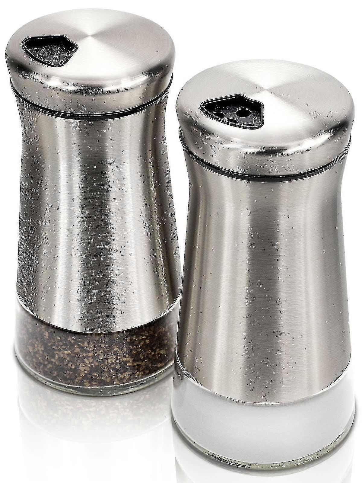 2pcs Salt And Pepper Shaker Set With Adjustable Pour Holes