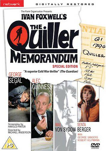 The Quiller Memorandum DVD (2006) Senta Berger Anderson (DIR) cert PG - Region 2