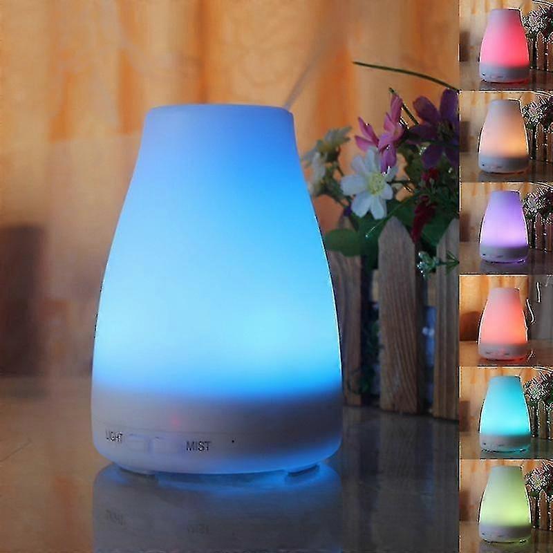 Essential Oil Diffuser, Upgraded Aroma Diffuser with 7 Colored Lights, 2 Spray Modes Waterless Auto