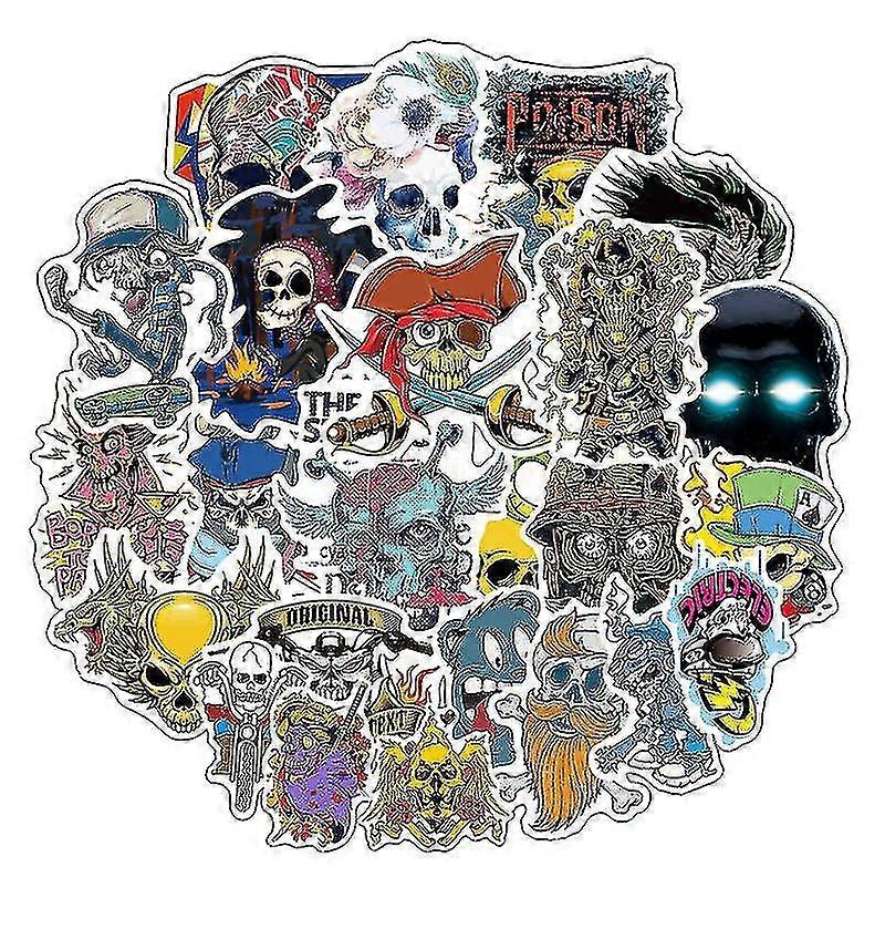 Halloween Skeleton 50pc Decorative Stickers