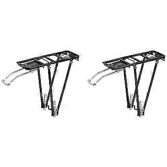2x Bakre Pannier-ställ Mountainbike-hylla Aluminiumlegering Hållare Tillbehör Cykelcykel