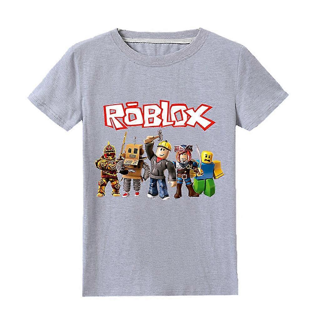 Roblox Kortermet T-skjorte Gutter Barn Sommer T Skjorte Crew Hals Topp Klær For Alder 5-12 År