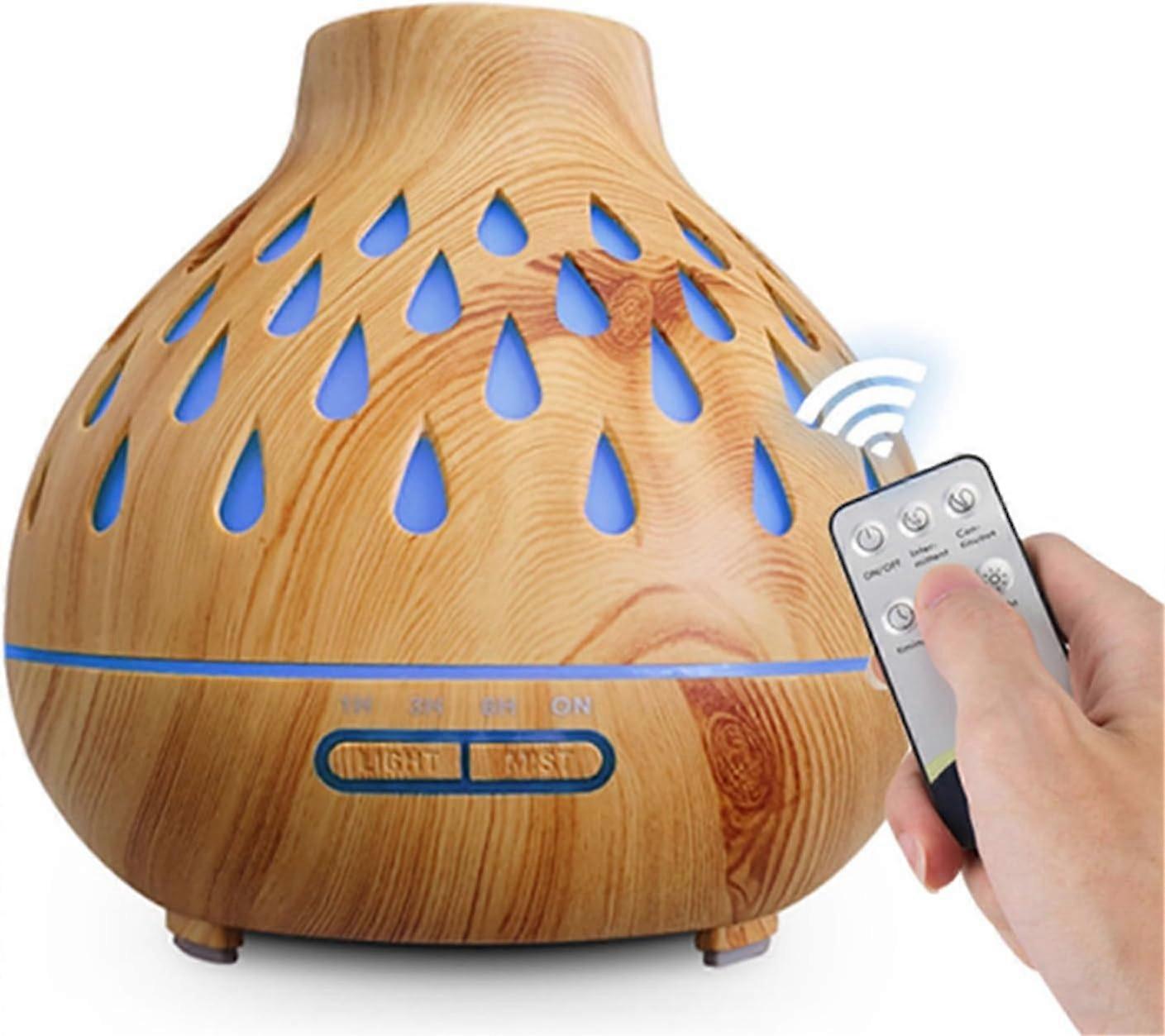 400ML Essential Oil Diffuser, 7 Color LED Humidifier, Home Fragrance Diffuser, Timer and Waterless Auto Shut-Off, for Home, Living Room, Office(Yellow