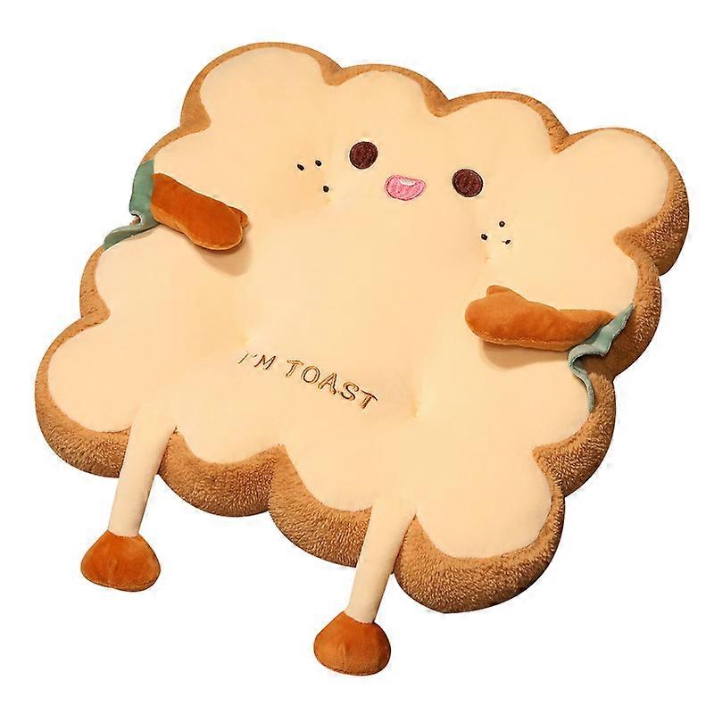Simulation Bread Toast Cushion Memory Foam Food Pillow for Sofa, Cute Chair Decor