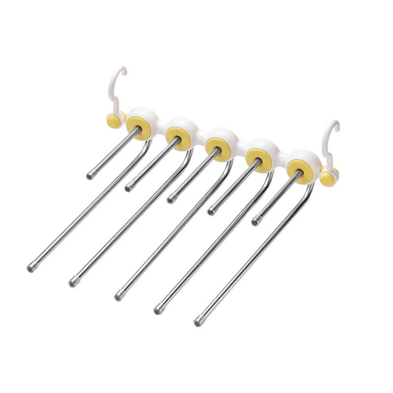 360Swivel Folding Pants Hanger Tiltable Space-saving Adjustable Holder for Home Bedroom Bathroom