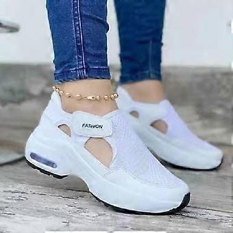 Zapatillas de deporte tejidas de aire acolchadas ortopédicas para mujer con  suela voladora para zapatos casuales para caminar en pareja