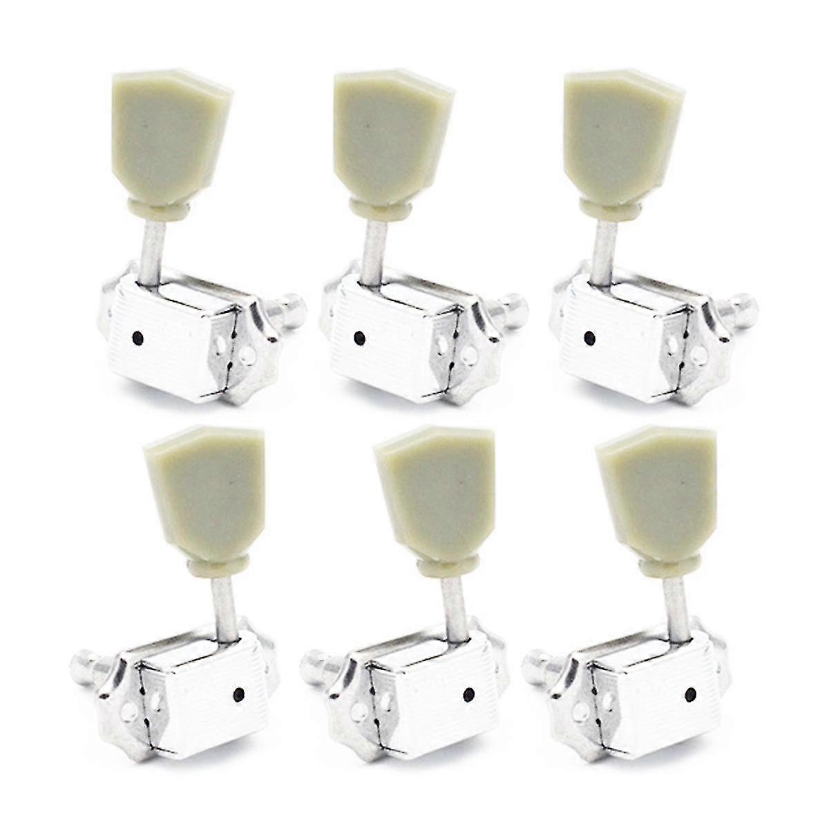 6st Vintage Style Gitarr Stämskruvar Stämskruvar 3L3R Kompatibel med Gitarrdelar