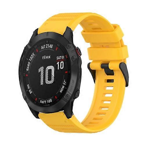 For Garmin Fenix 6 Pro GPS 22mm Horizontal Texture Silicone Watch Band with Removal Tool