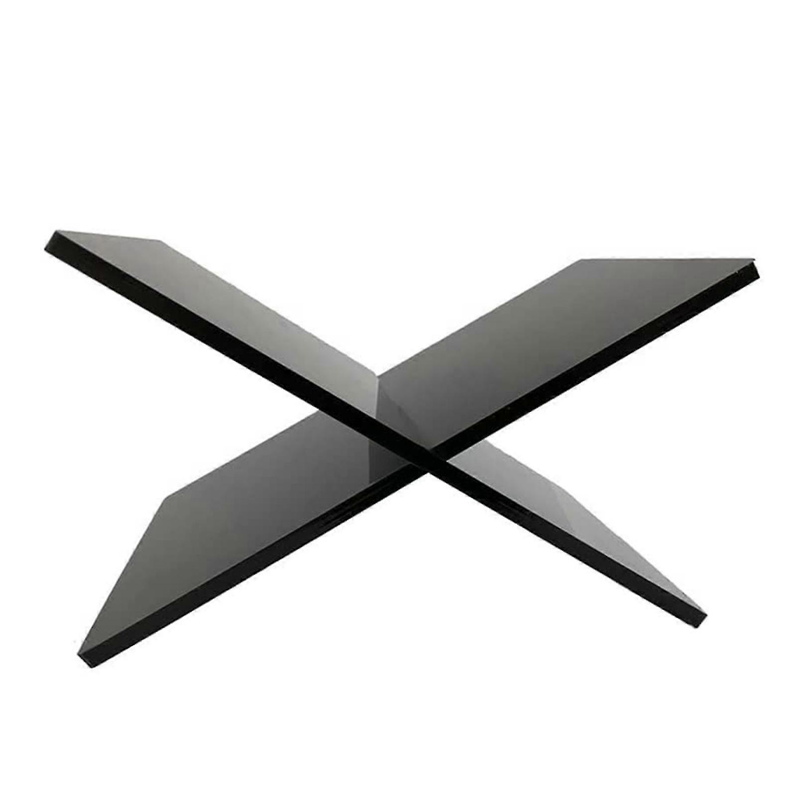 Reading Bookshelf X Shaped Easy To Clean Smooth Surface Fine Workmanship Multipurpose Reading Wide Use Black Acrylic Book Holder Home Use