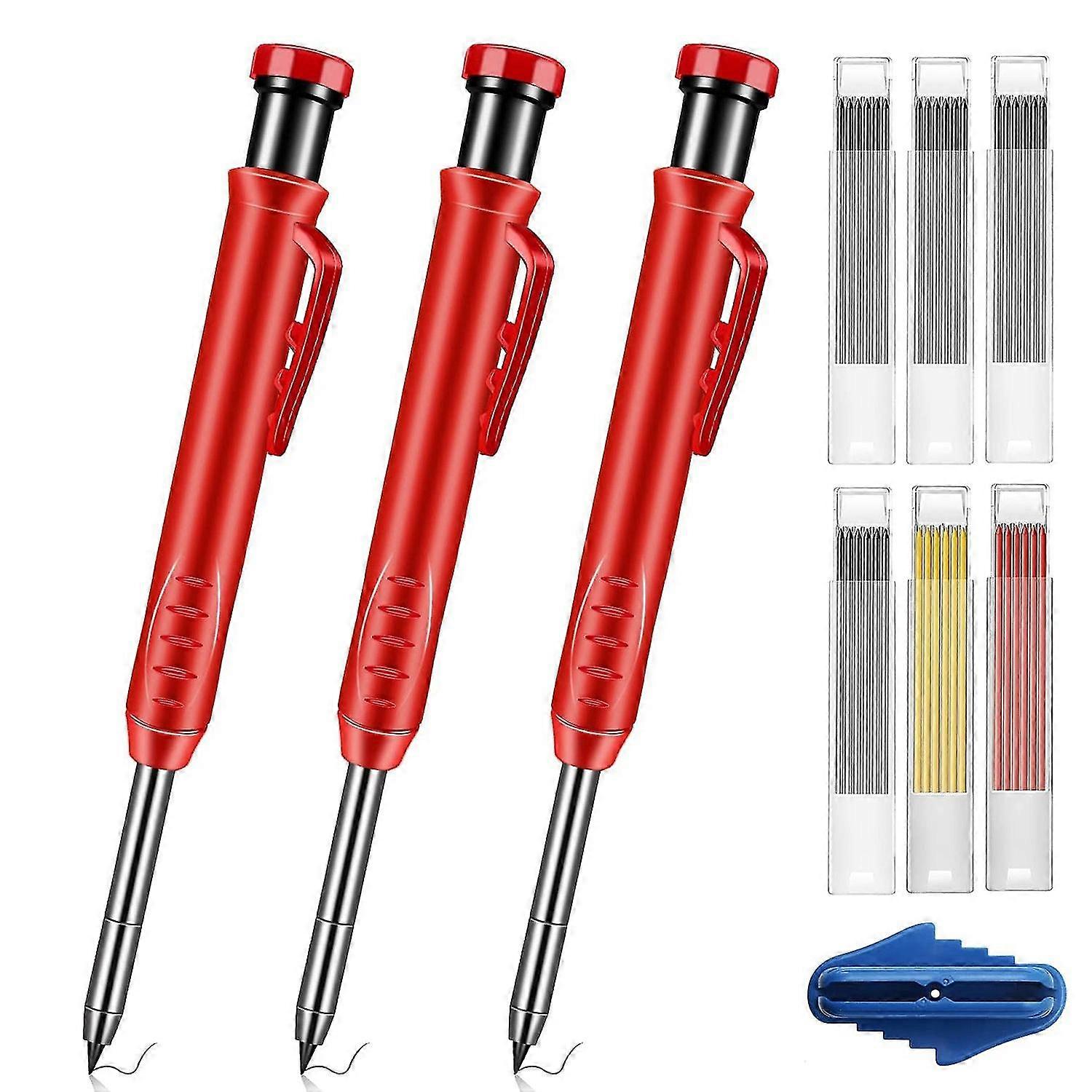 Mechanical Carpenter Pencils Kit With Sharpener Center Finder Woodworking Marking Tool For Architect