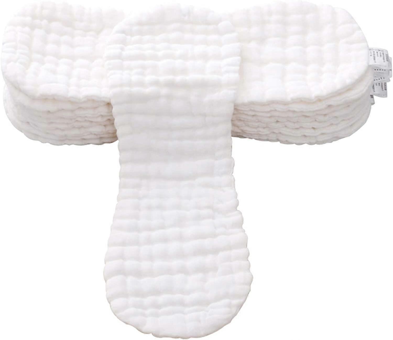 10 Pack Baby Reusable Diapers Liners Cotton Cloth Diaper Inserts for Pocket Nappies Microfiber