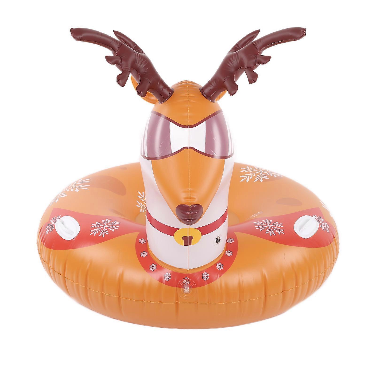 インフレータブルスキーサークルPVCラウンド耐摩耗性多機能クリスマステーマ雪そり