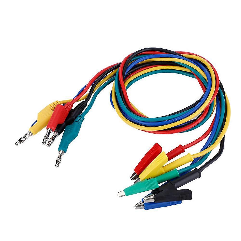 5pcs P1037 High Voltage 1M 4mm Banana Plug to Crocodile Clip Cable Test Leads For Multimeter