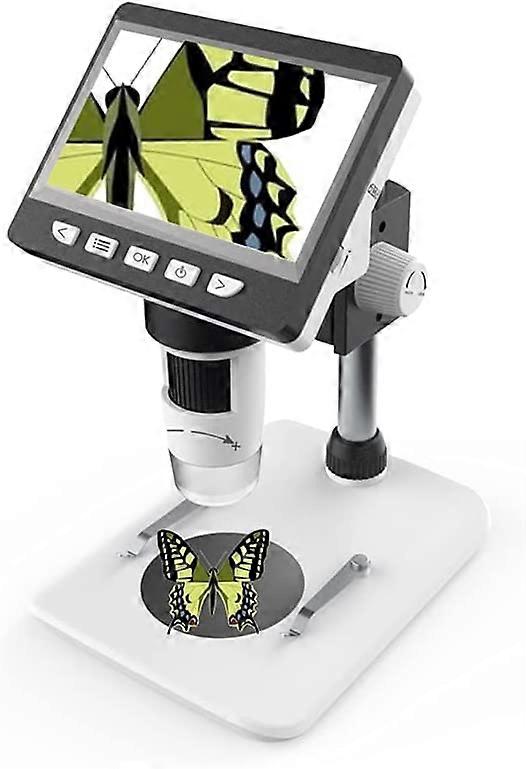 Microscópio de mesa LCD digital multifuncional portátil de 4,3 polegadas Microscópio biológico eletrônico Modo de fonte de alimentação dupla