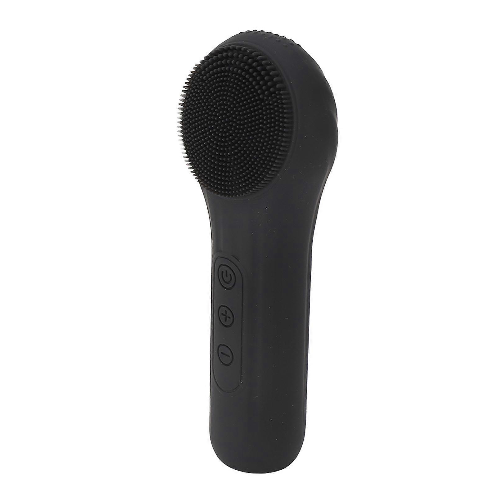 Double Sided Face Cleanser Machine Hot Compression Waterproof Multi Functional Rechargeable Silicone Vibration Facial Cleansing Brush