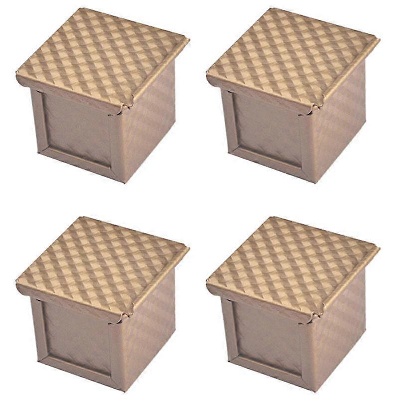 4X Square Loaf Pan with Lid Toast Mold Bread Pan Pullman Loaf Pan with Cover Non-Stick Mini Water-C