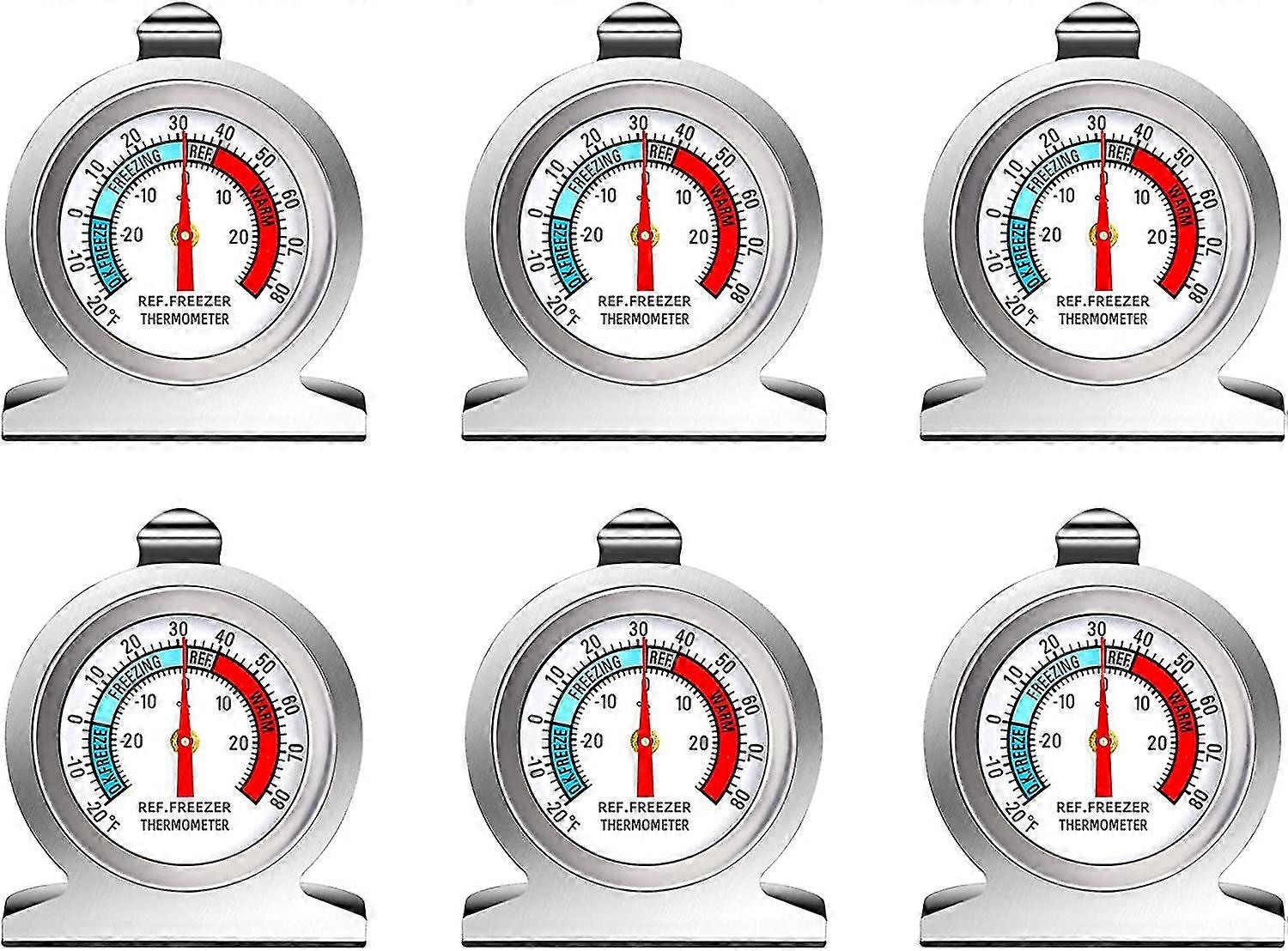 Pcs Large Dial Stainless Steel Temperature Fridge Thermometer For Freezer Cooler With Hanging Hook And Stand