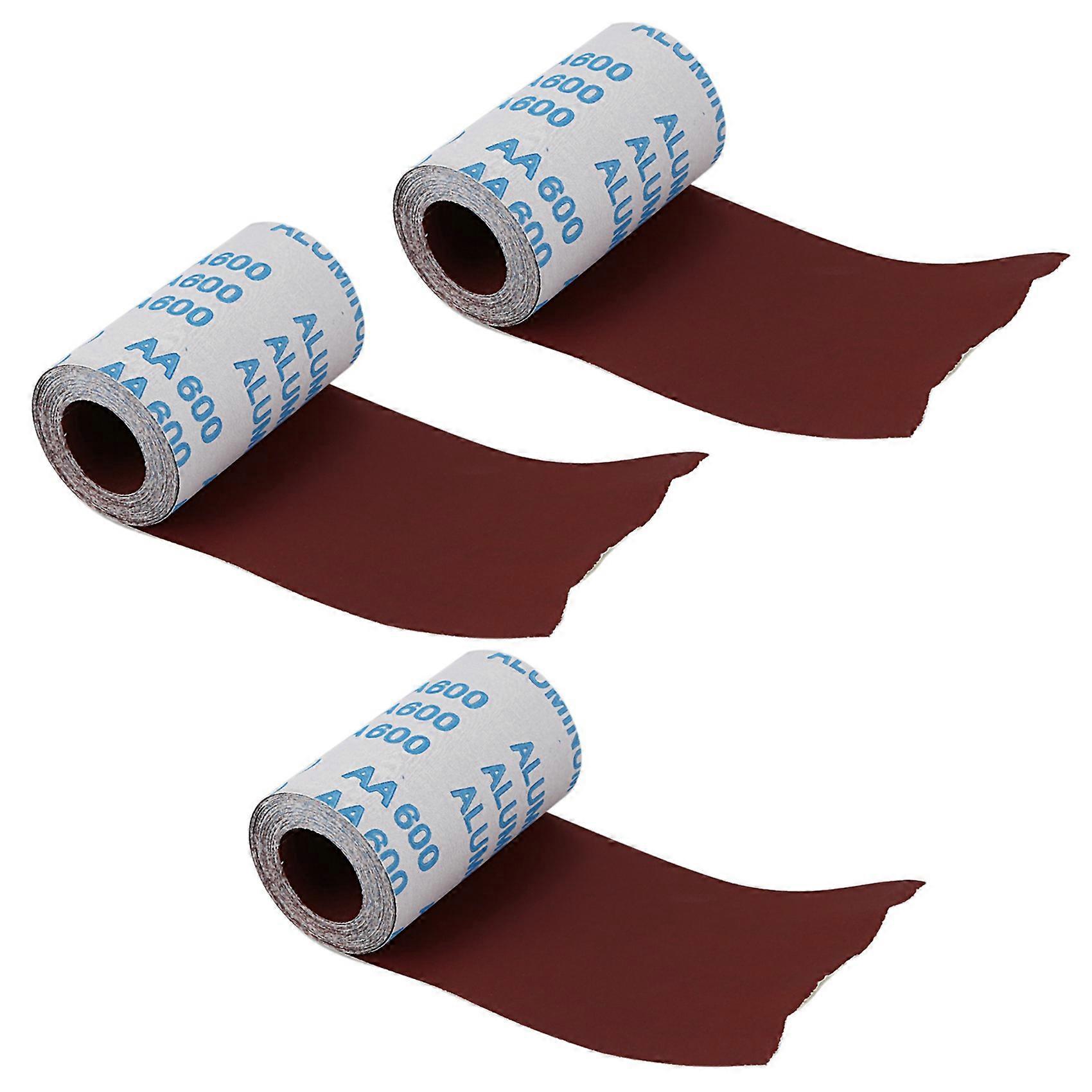 3pcs 5M Long 115mm Width 600 Grit Abrasive Sanding Sand Paper Sandpaper