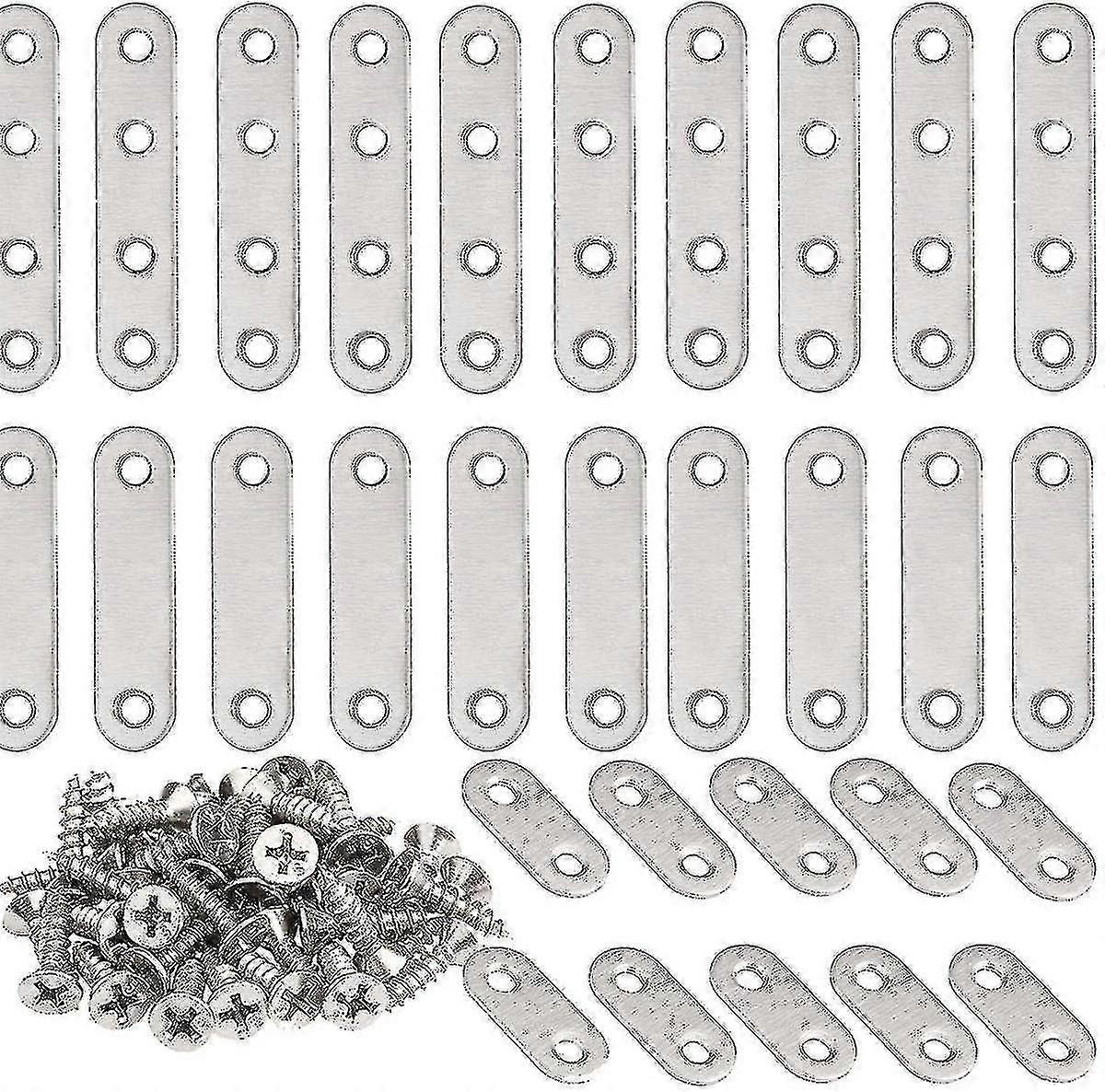 30pcs Acier inoxydable Supports plats robustes