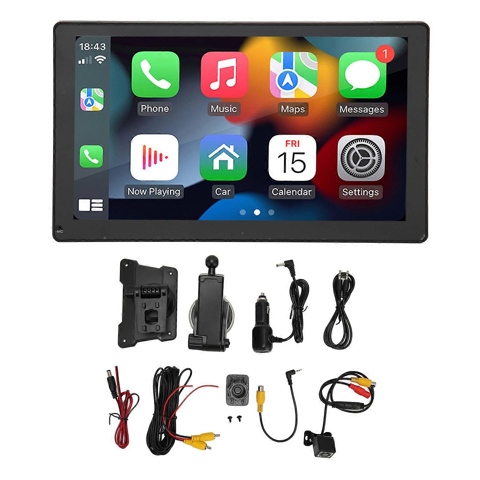9 Pouces Voiture MP5 Lecteur Écran Tactile Auto Stéréo Lecteur Multimédia Bluetooth Radio avec 12 LED Caméra 12 ?24V