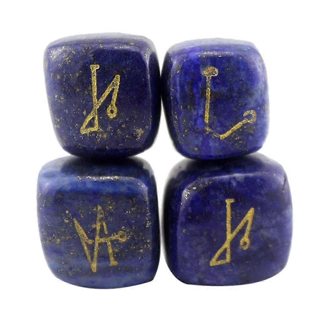 2xNaturlig krystallstein gravert 4 englesymboler Palmestein #6