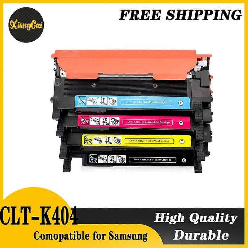 4PCS CLT-K404S M404S C404S CLT-Y404S 404S toner cartridge compatible for Samsung C430W C433W C480 C480FN C480FW C480W printer