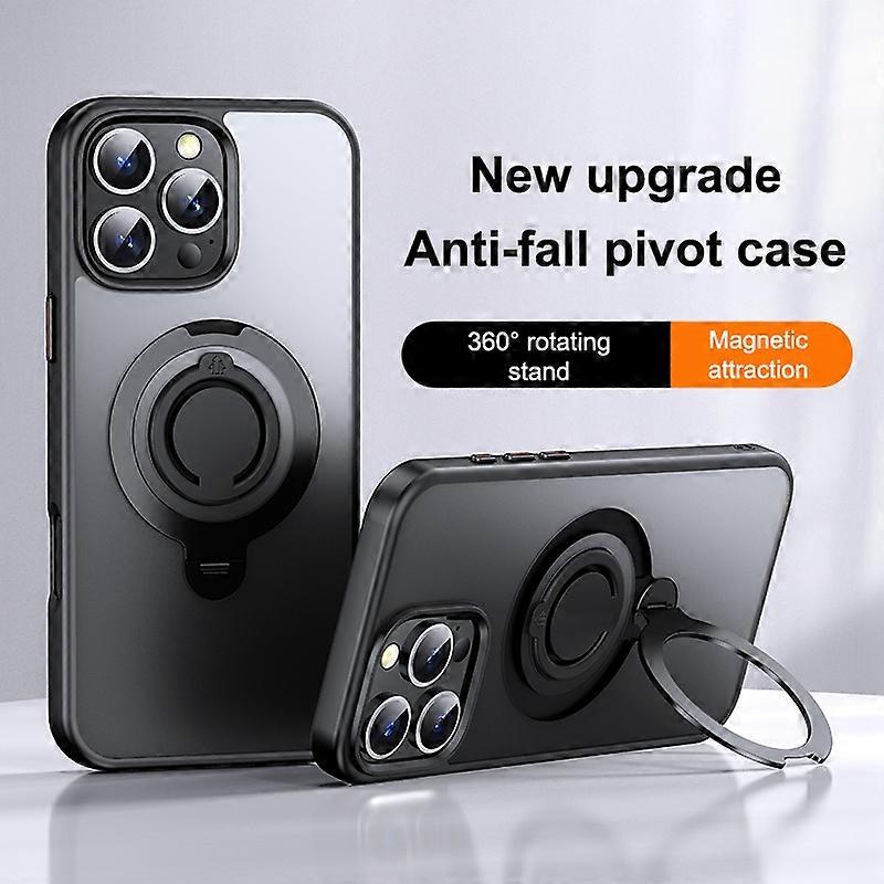 360° Rotation Magnetic Stand Silicone Ring Phone Case For iPhone 13 Pro Max