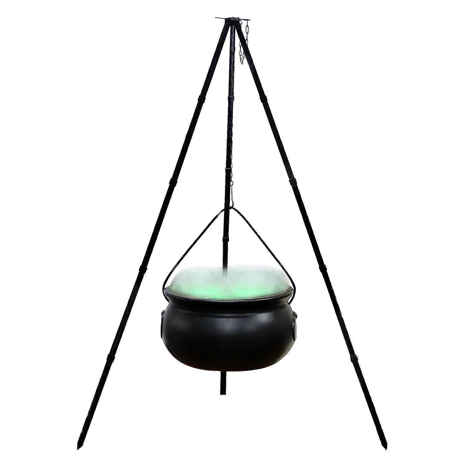 Large Witches Cauldron on Tripod with Light - Halloween Yard Decorations
