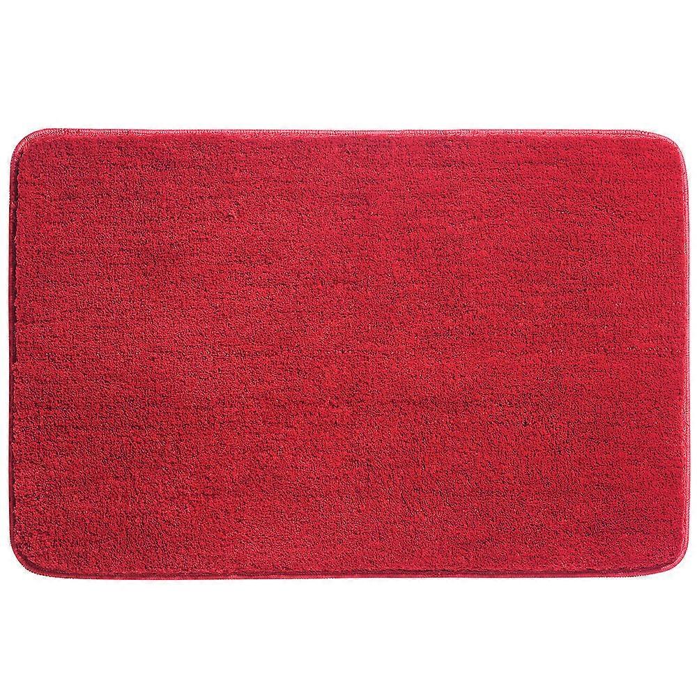 Bath Mat, Non-Slip Rug Bathroom Thickened Carpet Shower Exit Absorbent Ultra Soft Microfiber Floor Mat, Quick Drying, Machine Washable, Red, 40 x 60cm