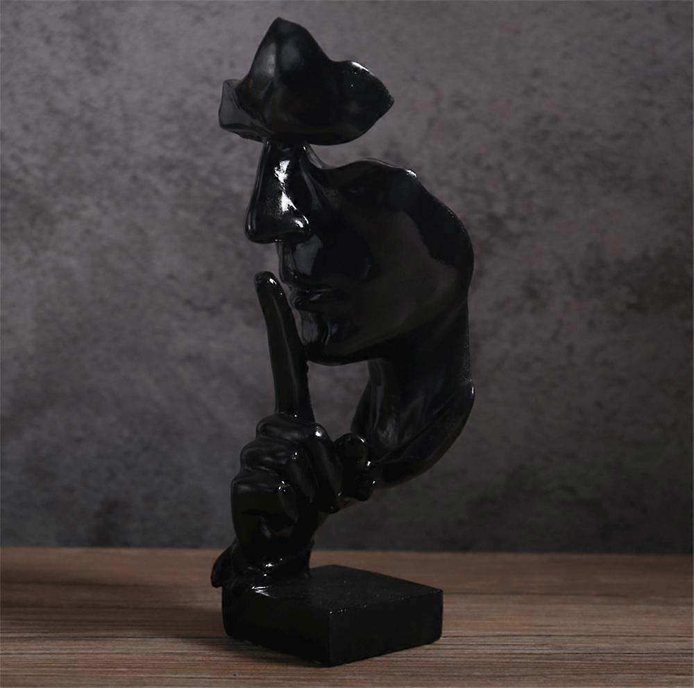 New Nordic Don't Talk Silence Statue Resin Sculpture Figurine Office Home Decoration Desktop Decor Handmade Craft Modern Art