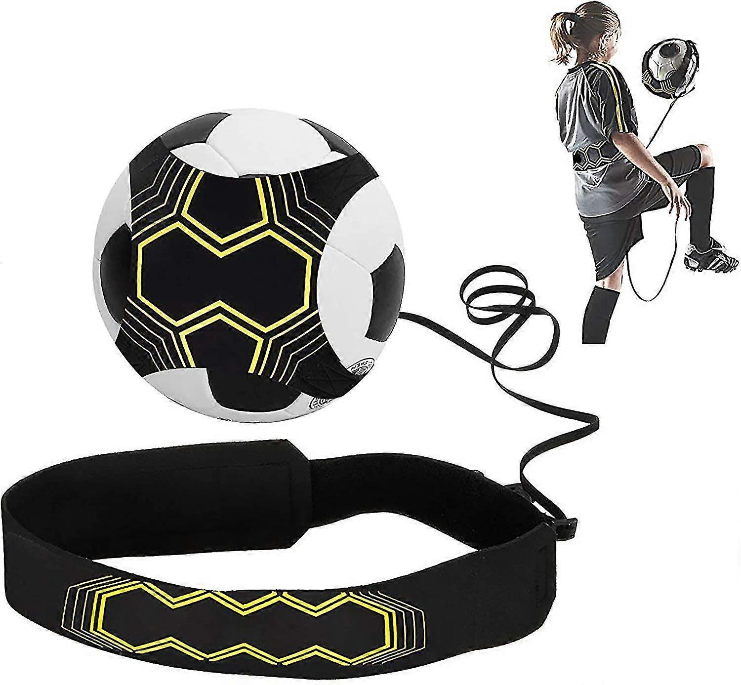 Solo Football Kick Trainer, Soccer Training Aid for Kids and Adults, Soccer Ball Bungee Elastic Training, for Football Skills Improvement, Fit for Bal