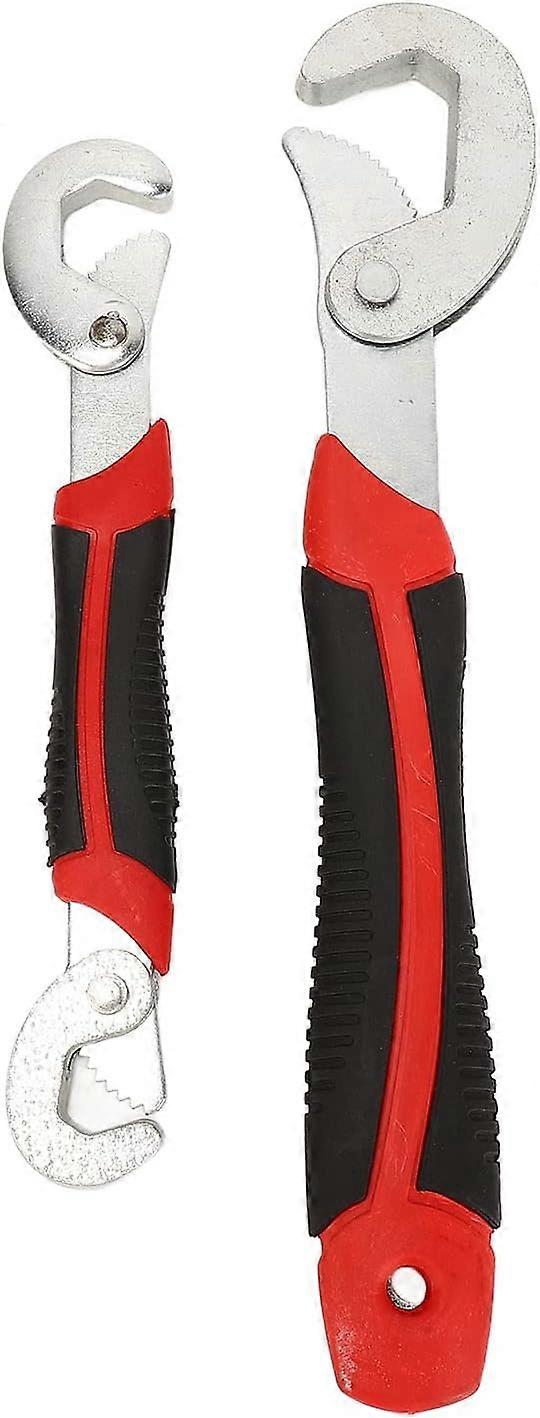 Self Adjusting Wrench, 2Pcs Universal Self Adjusting Wrench Set Multifunction 932mm Quick Grip Pipe Spanner1pcs)