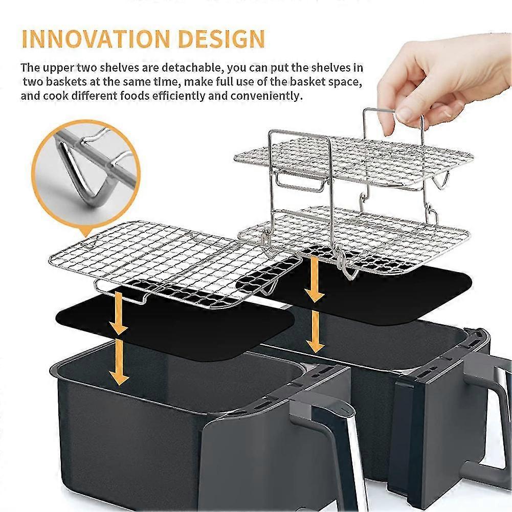 Rack For Ninja Dual, Multi-layer Food Dehydrator Rack Toast Grill ...