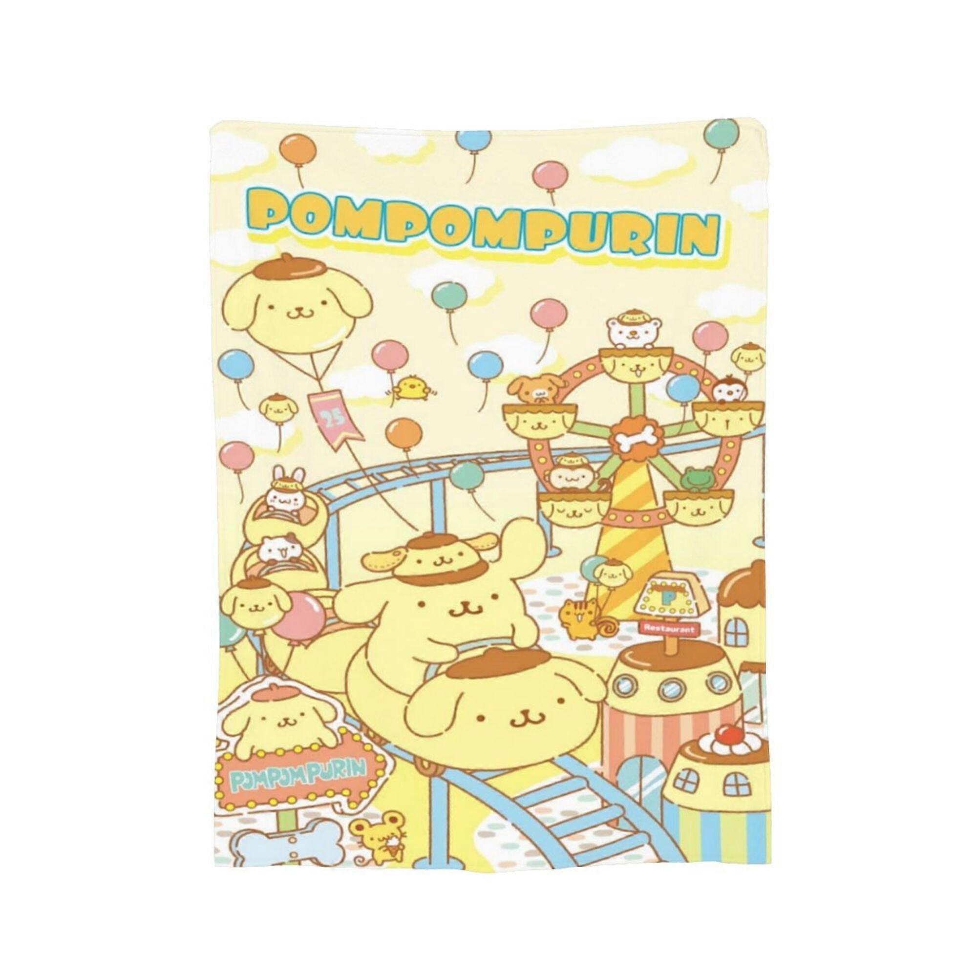 Cobertor Pompompurin,Cobertor Noturno,Cobertores de Flanela Macios e Aconchegantes,Vários Tamanhos de Cobertores,Cobertor Familiar para -KDE31631