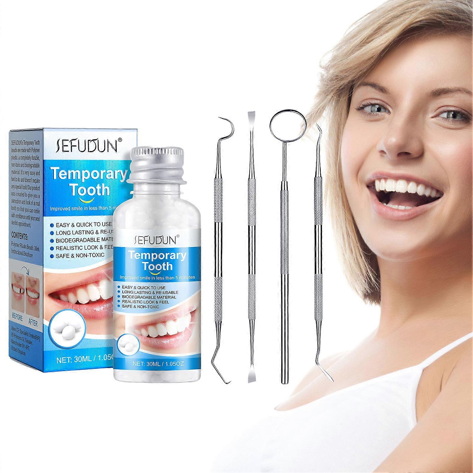 Tooth Repair Granules Kit Shapeable Teether Denture Trim Tooth Repair Kit for Fixing Missing and Broken Tooth Replacements
