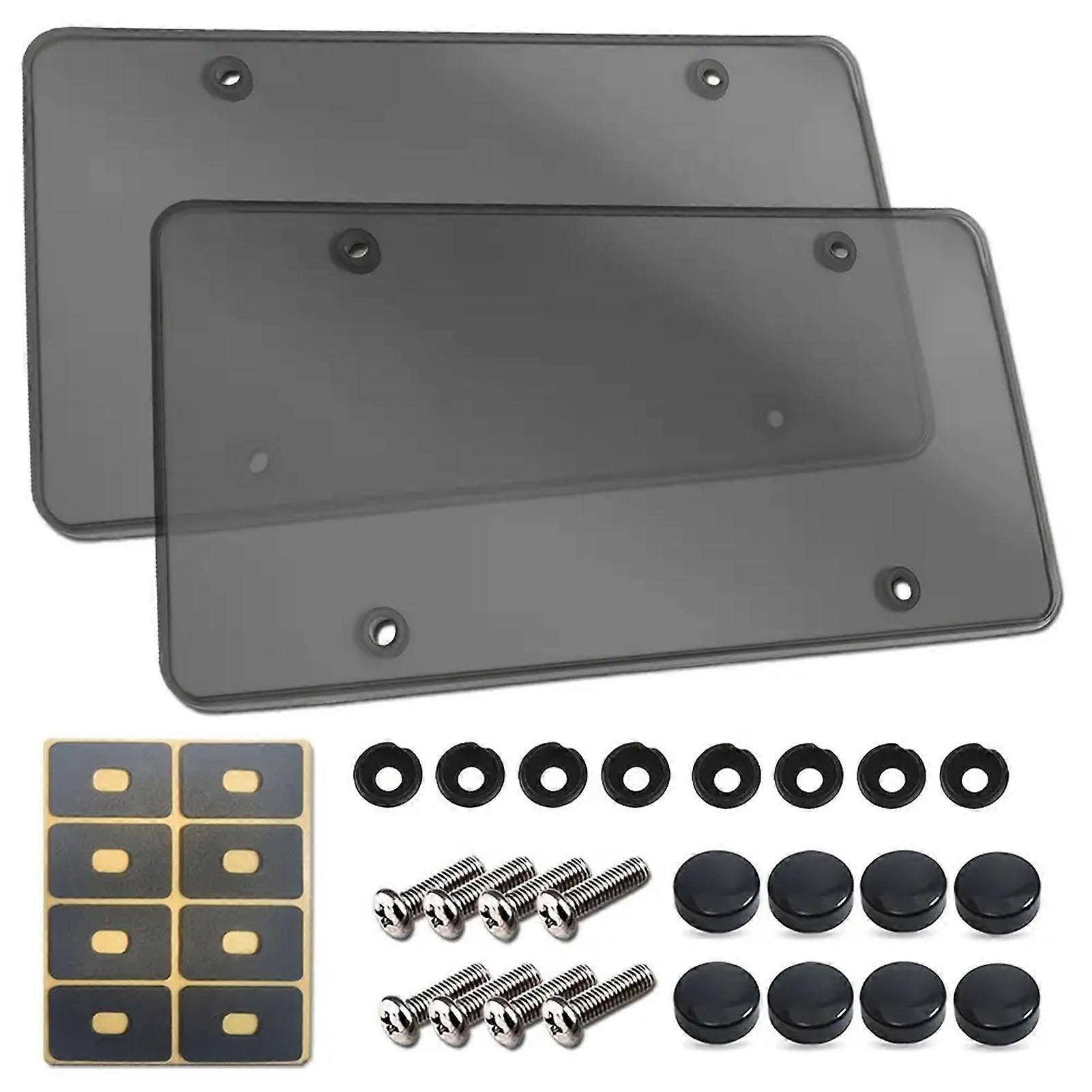 2 Piece License Plate Protective Covers Rust Proof License Plate Protector for Vehicles SUV Truck