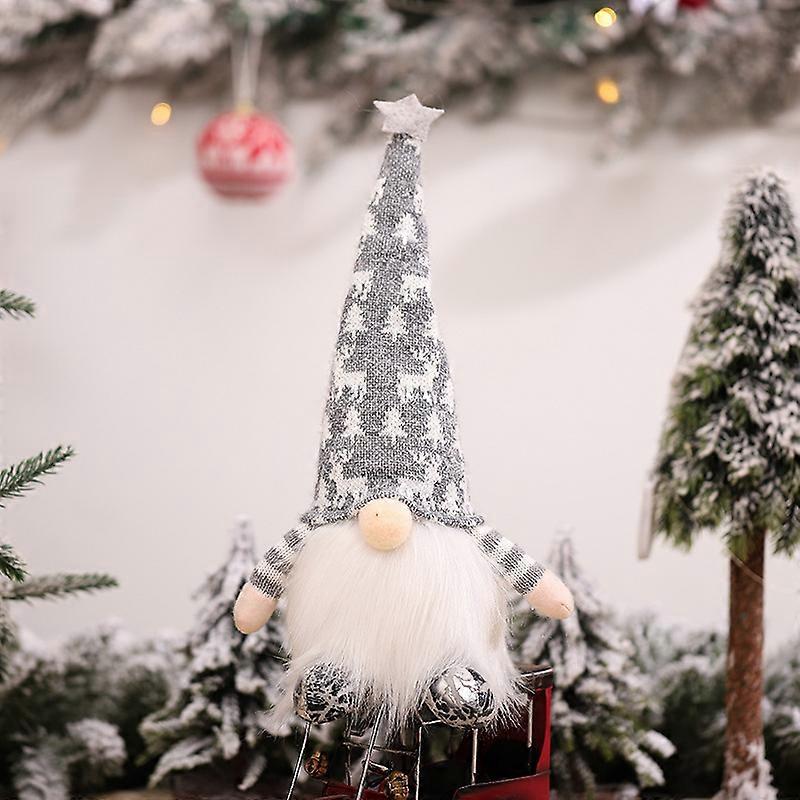 Knit Snowflake Christmas Tree Ornament 4 Inch with Forest Green Accent and Handcrafted Design