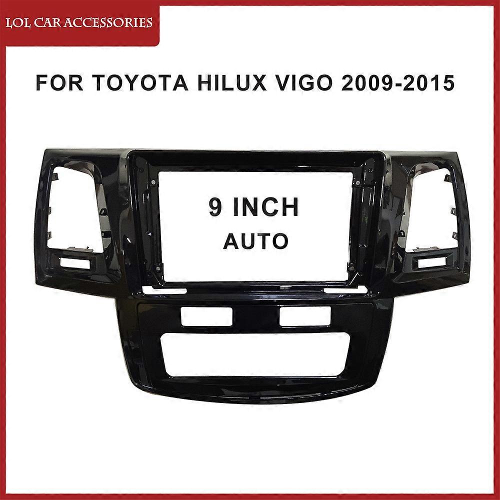 9 Inch For Toyota Hilux Vigo 2009-2015 Car Radio Android Stereo MP5 GPS Player Casing Frame Fascia 2 Din Head Unit Dash Cover