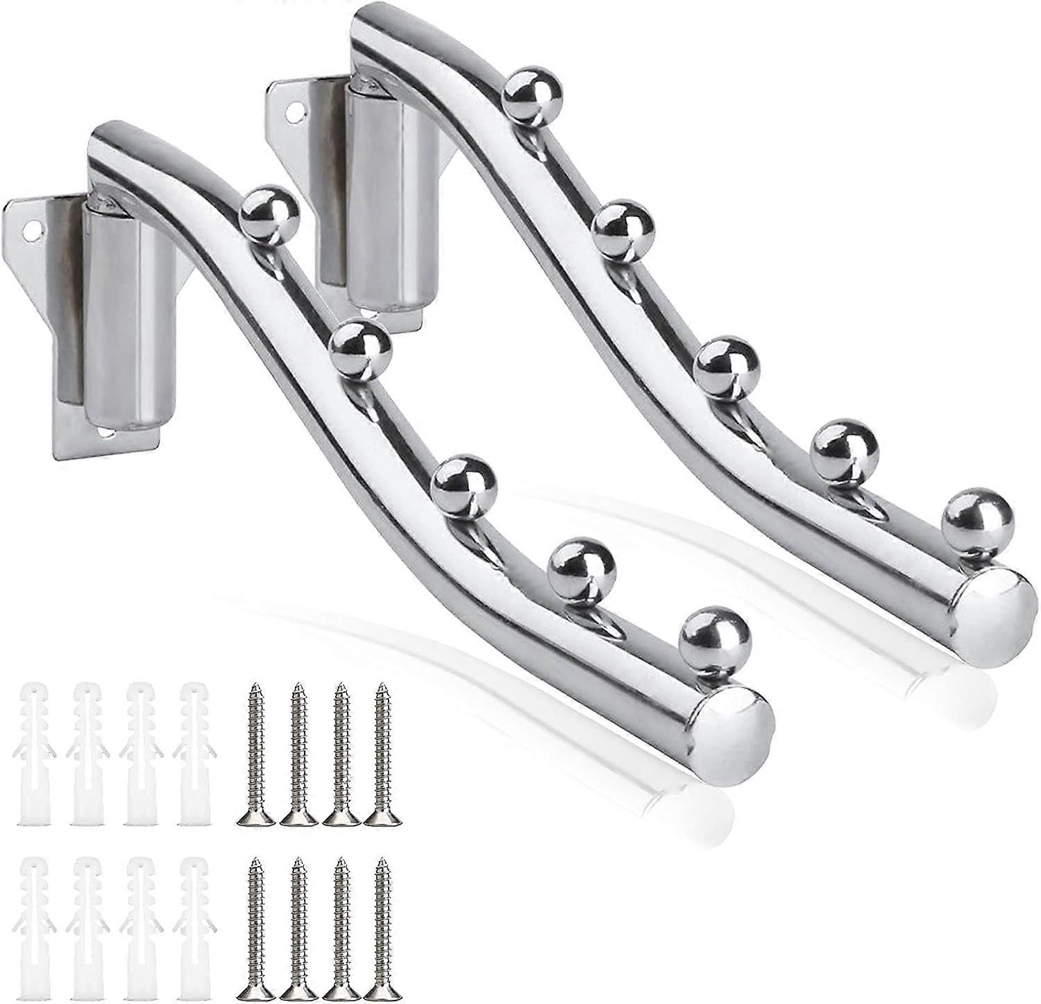 Foldable Wall Clothes Drying Rack, Foldable Wall Hanger, Folding Coat Hanger Space Saving Foldable Wall Hook Retractable Wall Hanger Foldable Organize