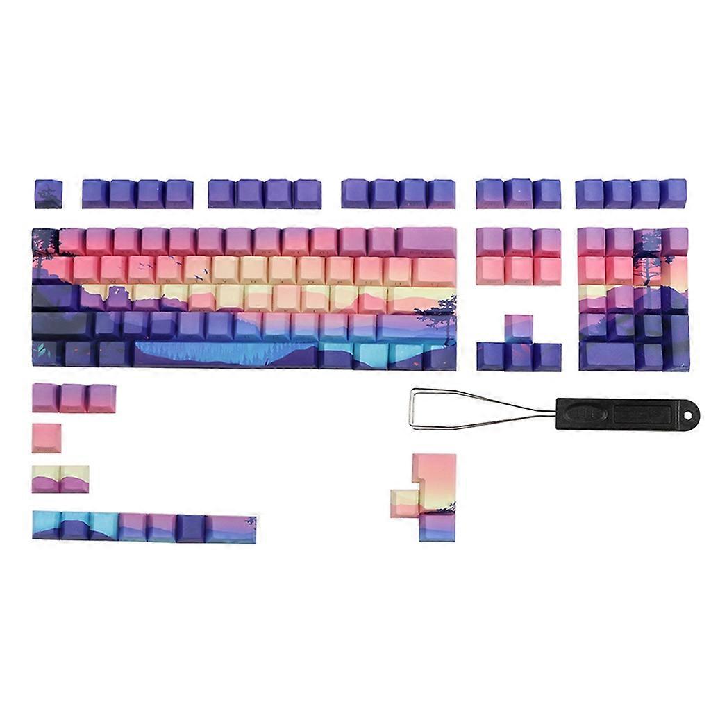 Elegant and Durable Keycaps with Purple Print Gift for Gamers and Typists