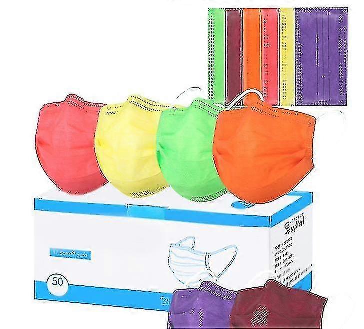Ansiktsmasker 3-lags filter oop munndeksel, (50stk)