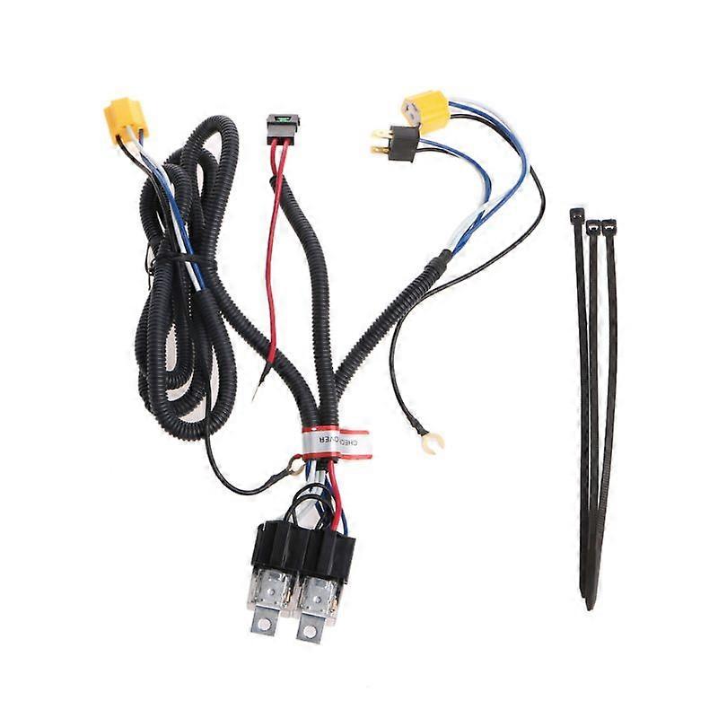 H4 Headlight Fix Dim Light Relay Wiring Harness System 2 Headlamp Light Bulb