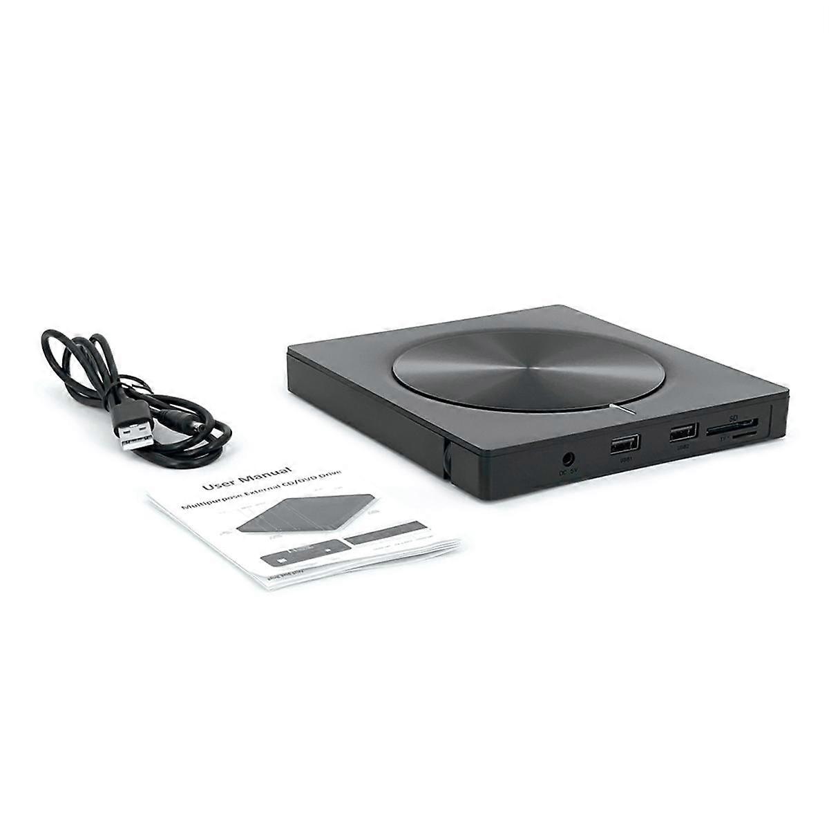 6 in 1 Burner Portable External USB3.0/Type-C Dvd-Rw Disc Optical Drive Dvd-Rom Burner Multifunction Dvd Drive