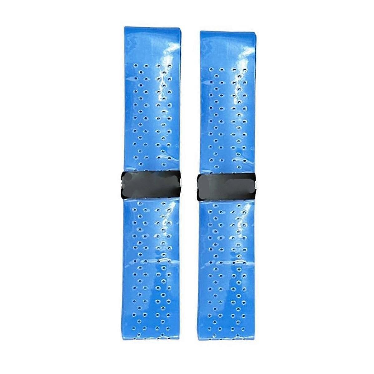 ピックルボールラケットテニスラケットグリップ1ペア汗吸収性滑り止めテープラップテープハンドル用-ブルー