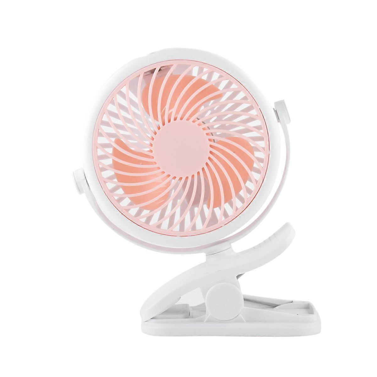 Sakura Powder Mini USB Fan, Desk USB Fan with Clip Portable Rechargeable 360Rotation with 3 Speeds, Quiet Fan for Stroller,Car,Camping,Travel,Office