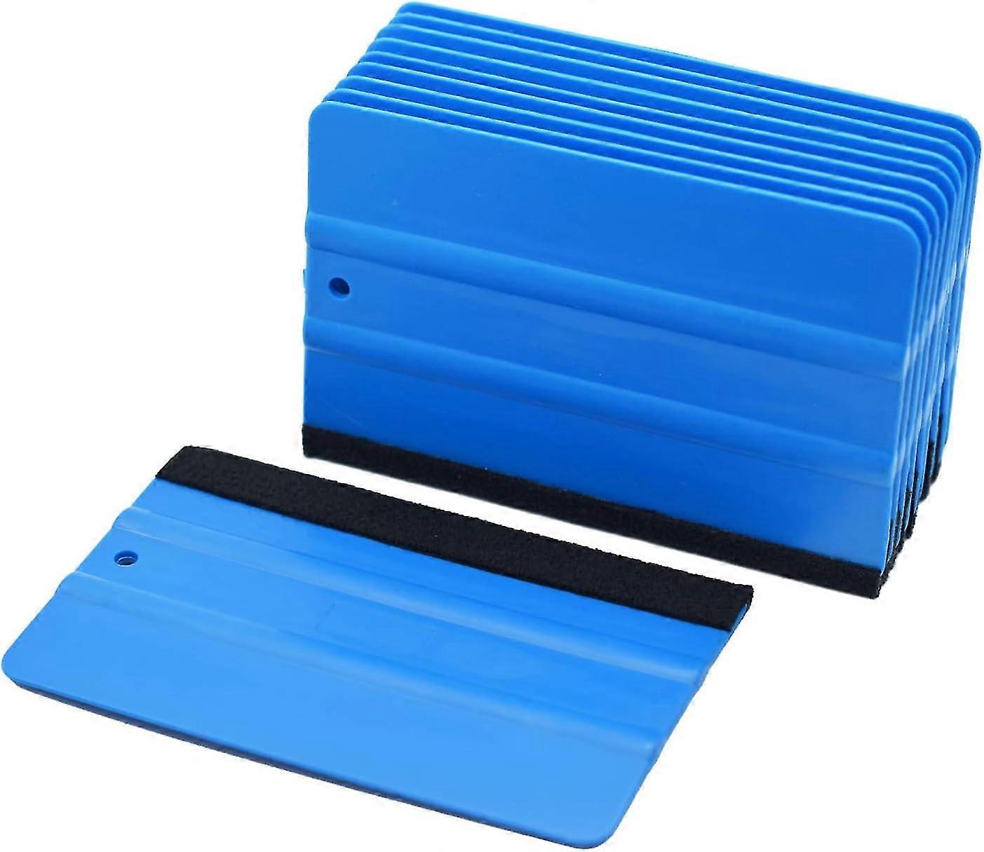 10 Pack Soft Automotive Vinyl Wrap Felt Squeegee Window Tint Scraper Car Wrapping Tool Kits with Micro Febric Felt for Auto Vinyl Wrap