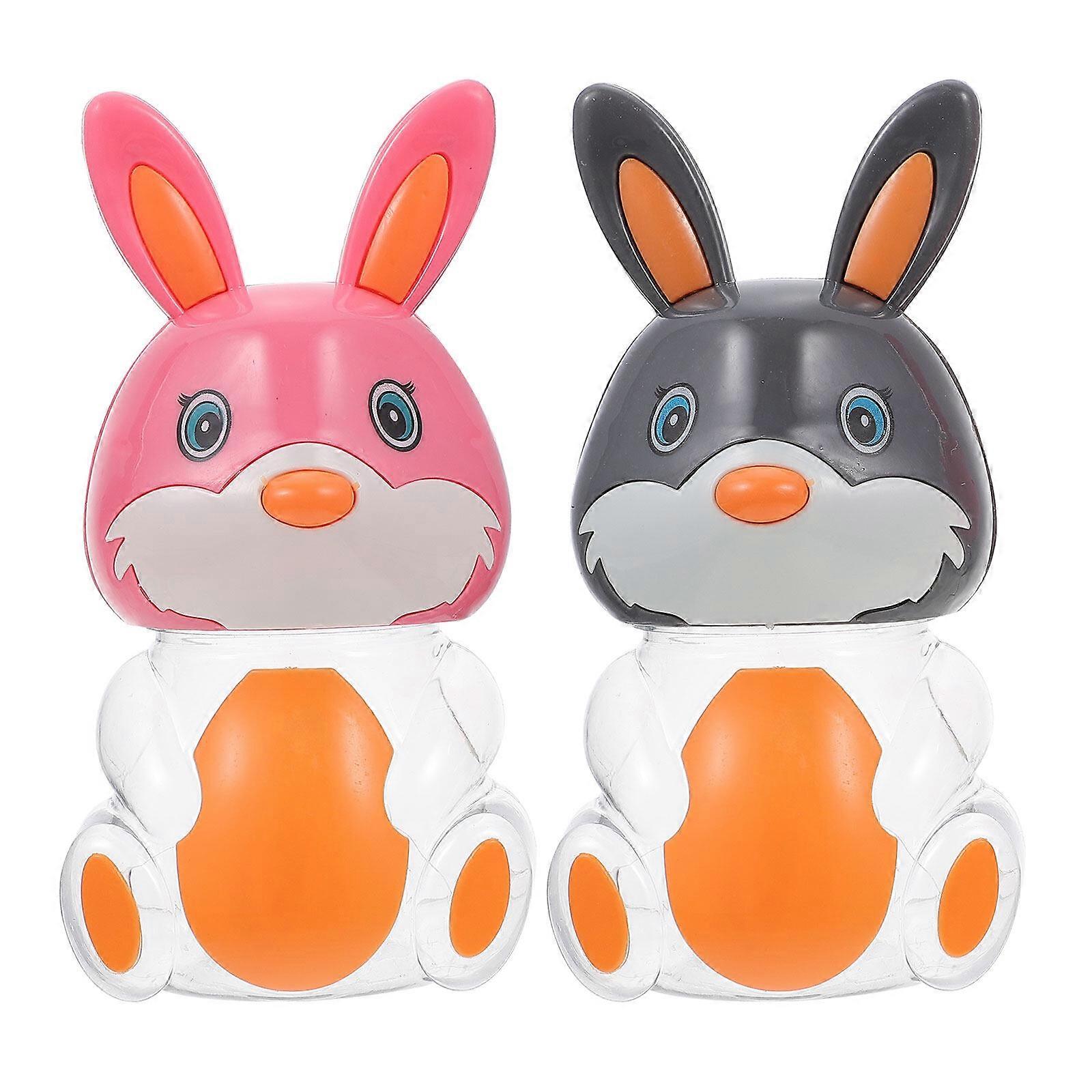 2個のギフトラッピングボックス耐久性のあるイースターキャンディー収納ケースビスケットプラスチックボックス