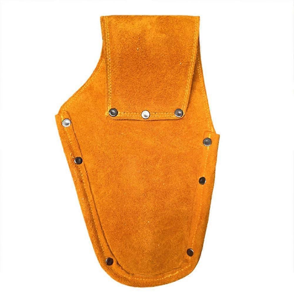 Leather Drill Holster with Buckle Security Strap Tool Pouch Bag