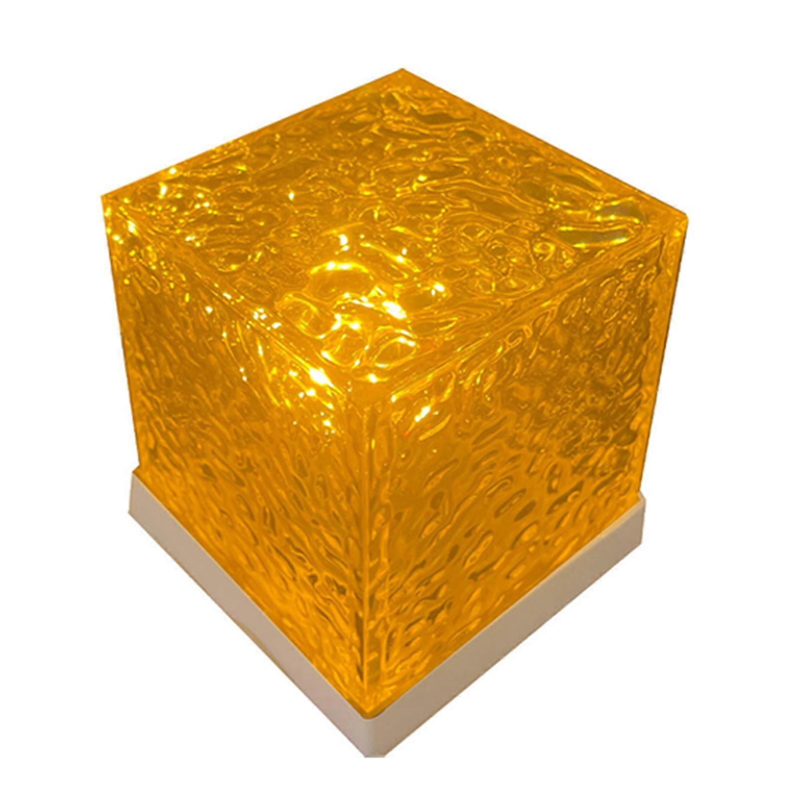 Night Lamp Rotating Water Ripple,Creative Bedside Flame Atmosphere Lamp Gift